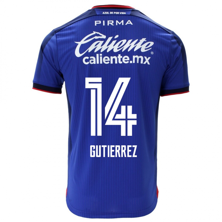 Bambino Maglia Alexis Gutierrez #14 Blu Kit Gara Home 2023/24 Maglietta