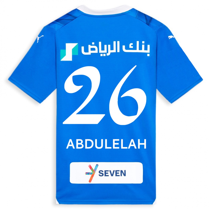 Bambino Maglia Abdulelah Al-Malki #26 Blu Kit Gara Home 2023/24 Maglietta