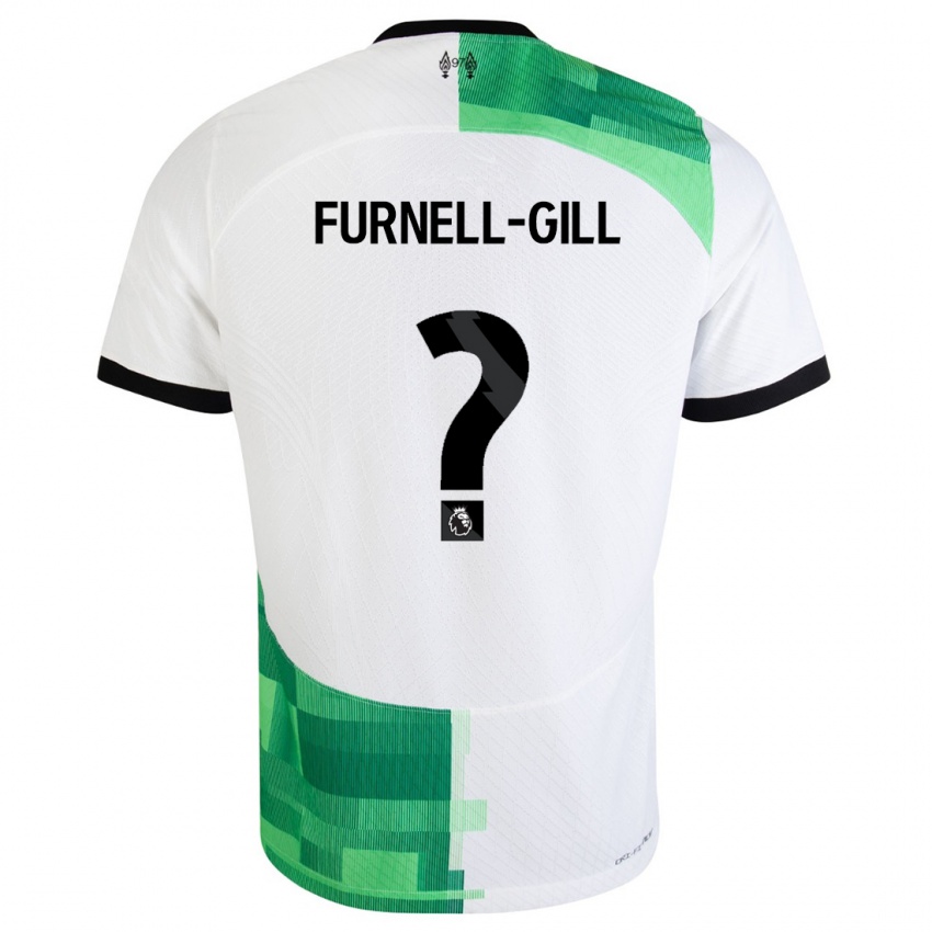 Bambino Maglia Luca Furnell-Gill #0 Bianco Verde Kit Gara Away 2023/24 Maglietta