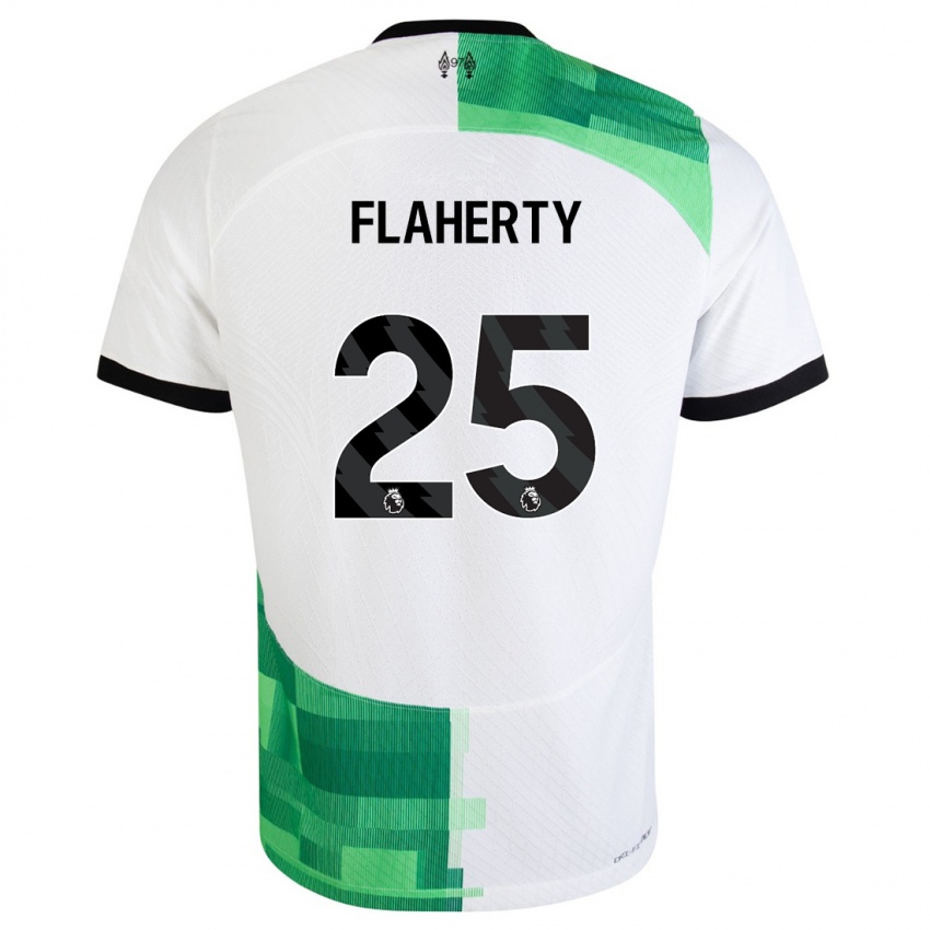 Bambino Maglia Gilly Flaherty #25 Bianco Verde Kit Gara Away 2023/24 Maglietta