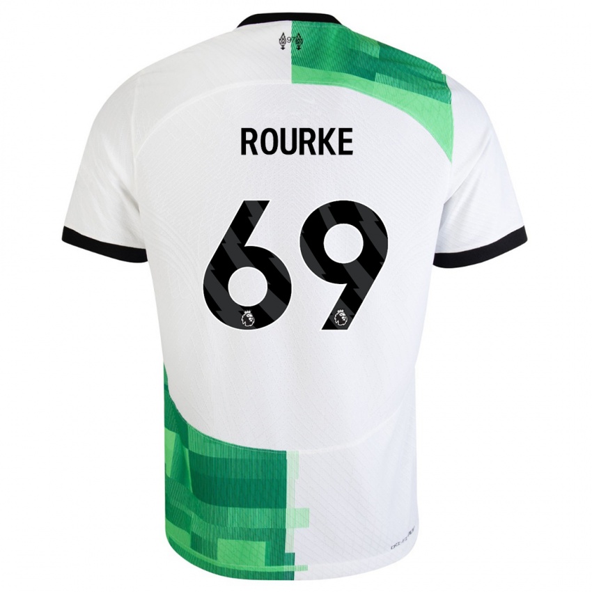 Bambino Maglia Fidel O'rourke #69 Bianco Verde Kit Gara Away 2023/24 Maglietta