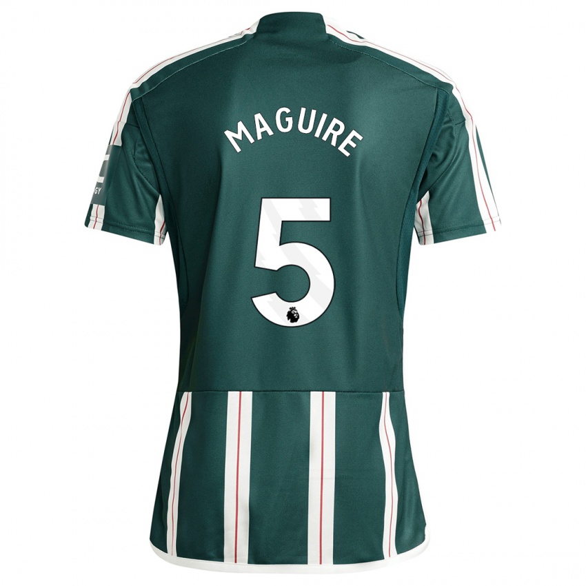 Bambino Maglia Harry Maguire #5 Verde Scuro Kit Gara Away 2023/24 Maglietta