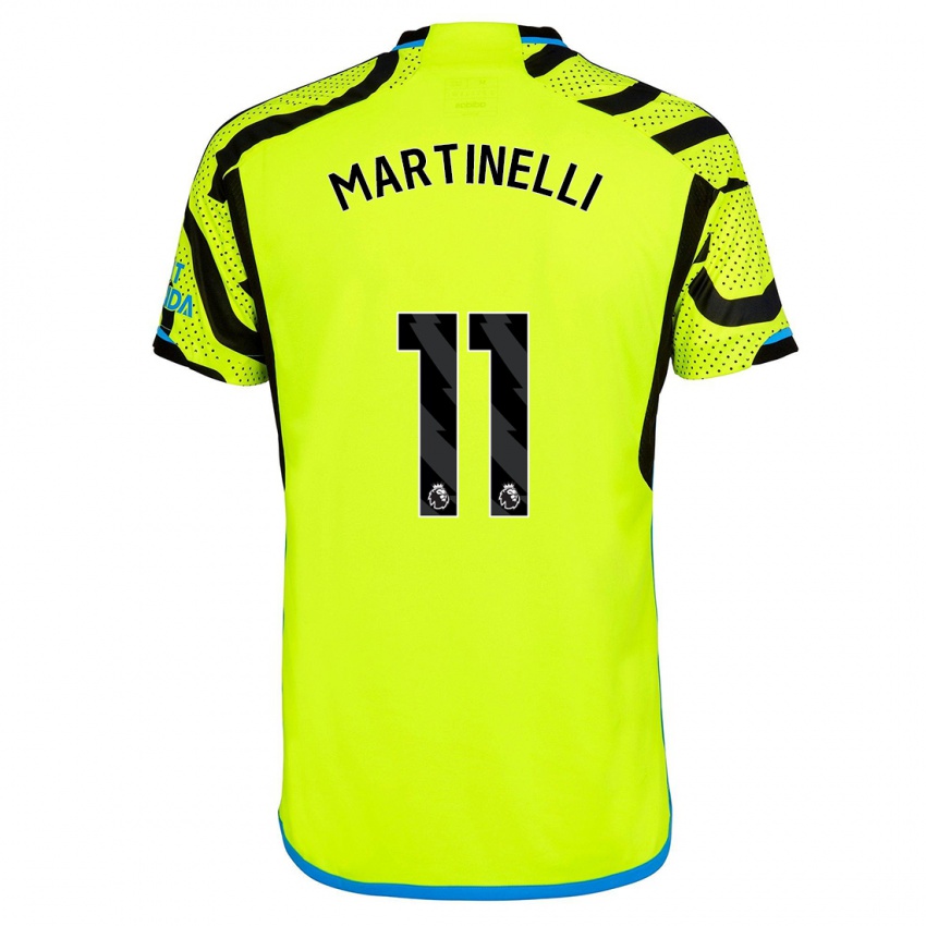 Bambino Maglia Gabriel Martinelli #11 Giallo Kit Gara Away 2023/24 Maglietta