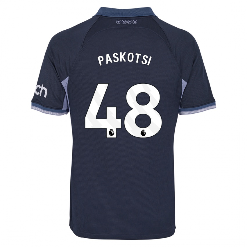 Bambino Maglia Maksim Paskotsi #48 Blu Scuro Kit Gara Away 2023/24 Maglietta