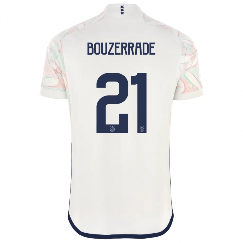 Bambino Maglia Zaina Bouzerrade #21 Bianco Kit Gara Away 2023/24 Maglietta