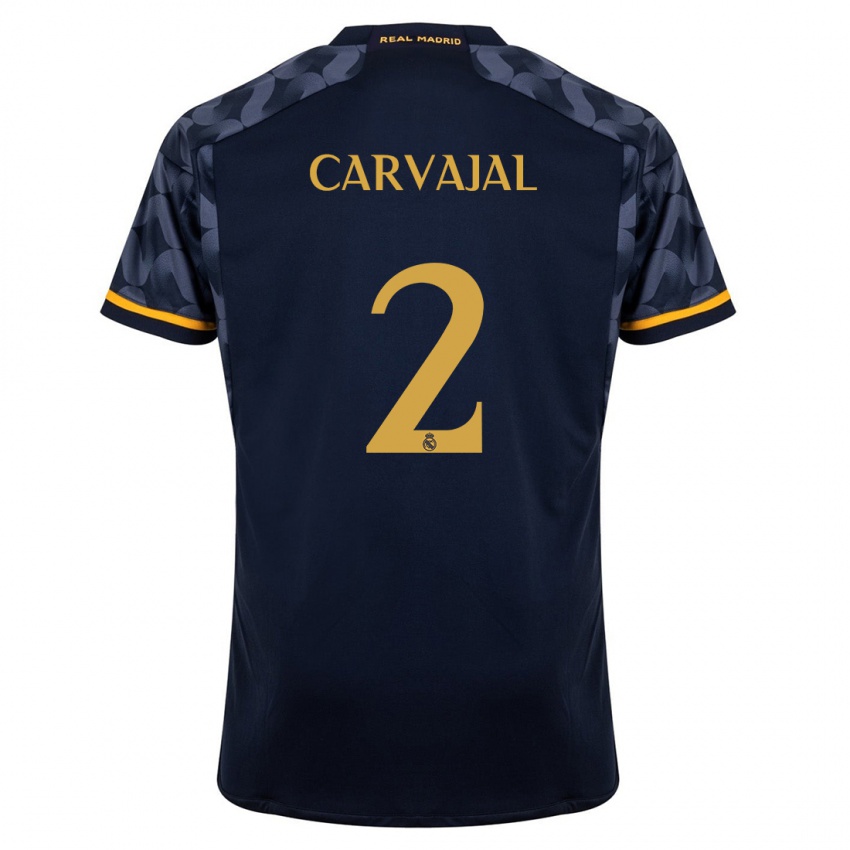 Bambino Maglia Daniel Carvajal #2 Blu Scuro Kit Gara Away 2023/24 Maglietta