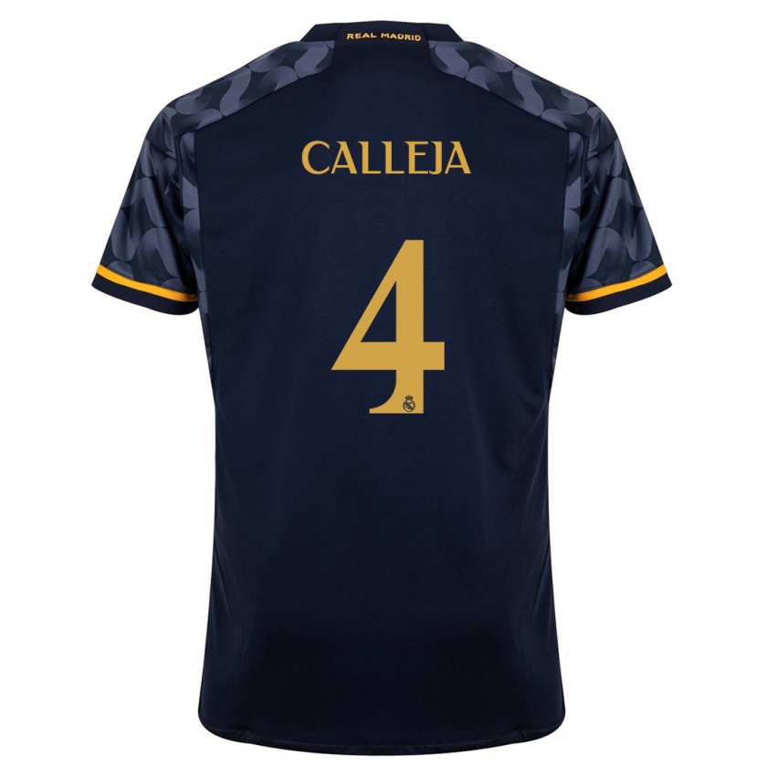Bambino Maglia Jaime Calleja #4 Blu Scuro Kit Gara Away 2023/24 Maglietta