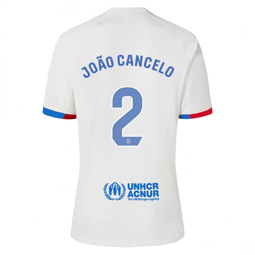 Bambino Maglia Joao Cancelo #2 Bianco Kit Gara Away 2023/24 Maglietta