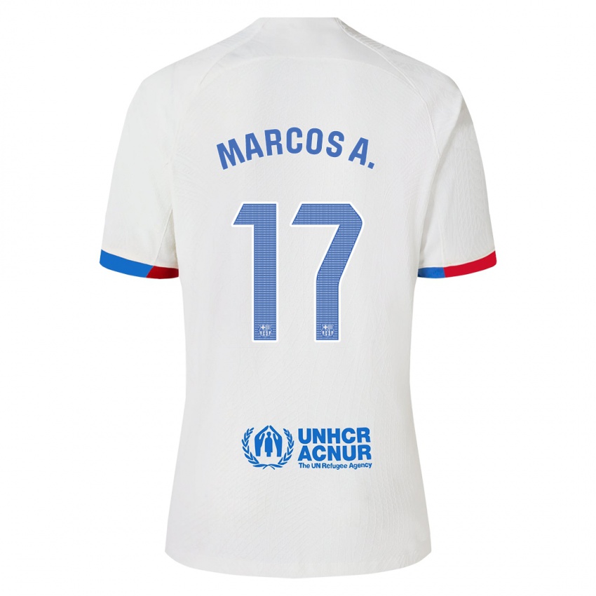 Bambino Maglia Marcos Alonso #17 Bianco Kit Gara Away 2023/24 Maglietta