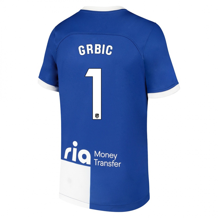 Bambino Maglia Ivo Grbic #1 Blu Bianco Kit Gara Away 2023/24 Maglietta