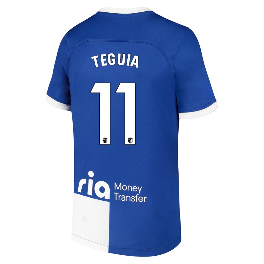 Bambino Maglia Cedric Teguia #11 Blu Bianco Kit Gara Away 2023/24 Maglietta