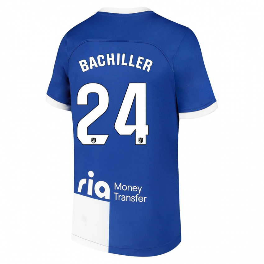 Bambino Maglia Iker Bachiller #24 Blu Bianco Kit Gara Away 2023/24 Maglietta