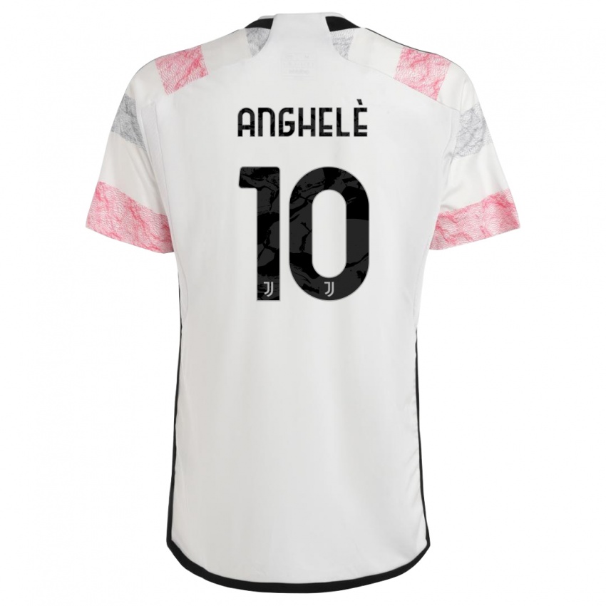 Bambino Maglia Lorenzo Anghelè #10 Bianco Rosa Kit Gara Away 2023/24 Maglietta