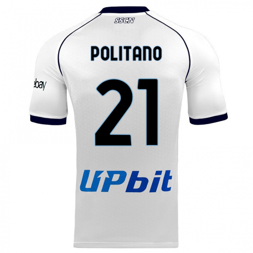 Bambino Maglia Matteo Politano #21 Bianco Kit Gara Away 2023/24 Maglietta
