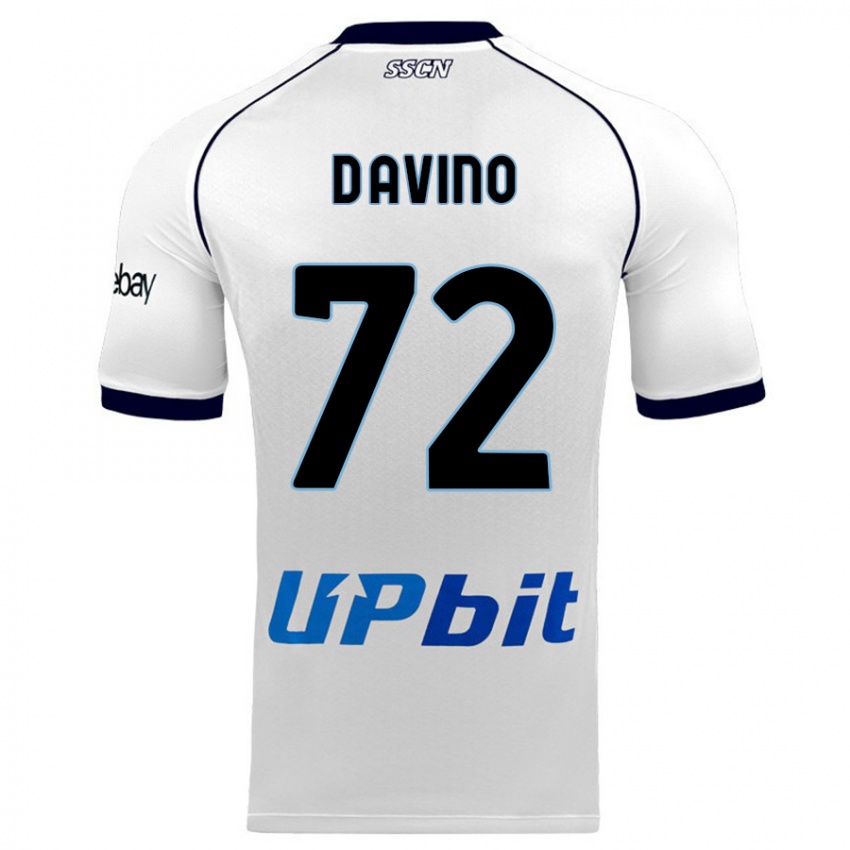 Bambino Maglia Luigi D'avino #72 Bianco Kit Gara Away 2023/24 Maglietta