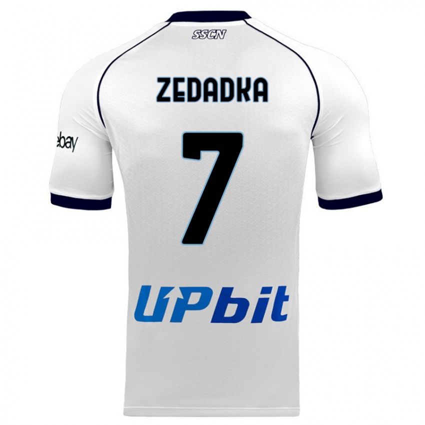 Bambino Maglia Karim Zedadka #7 Bianco Kit Gara Away 2023/24 Maglietta