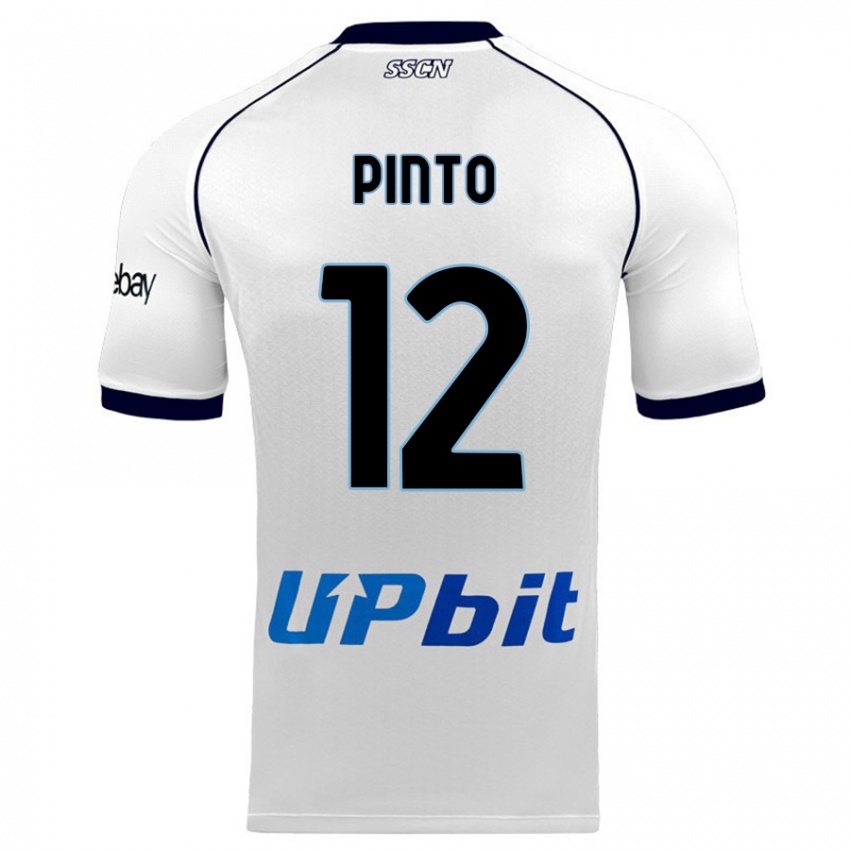 Bambino Maglia Ciro Pinto #12 Bianco Kit Gara Away 2023/24 Maglietta