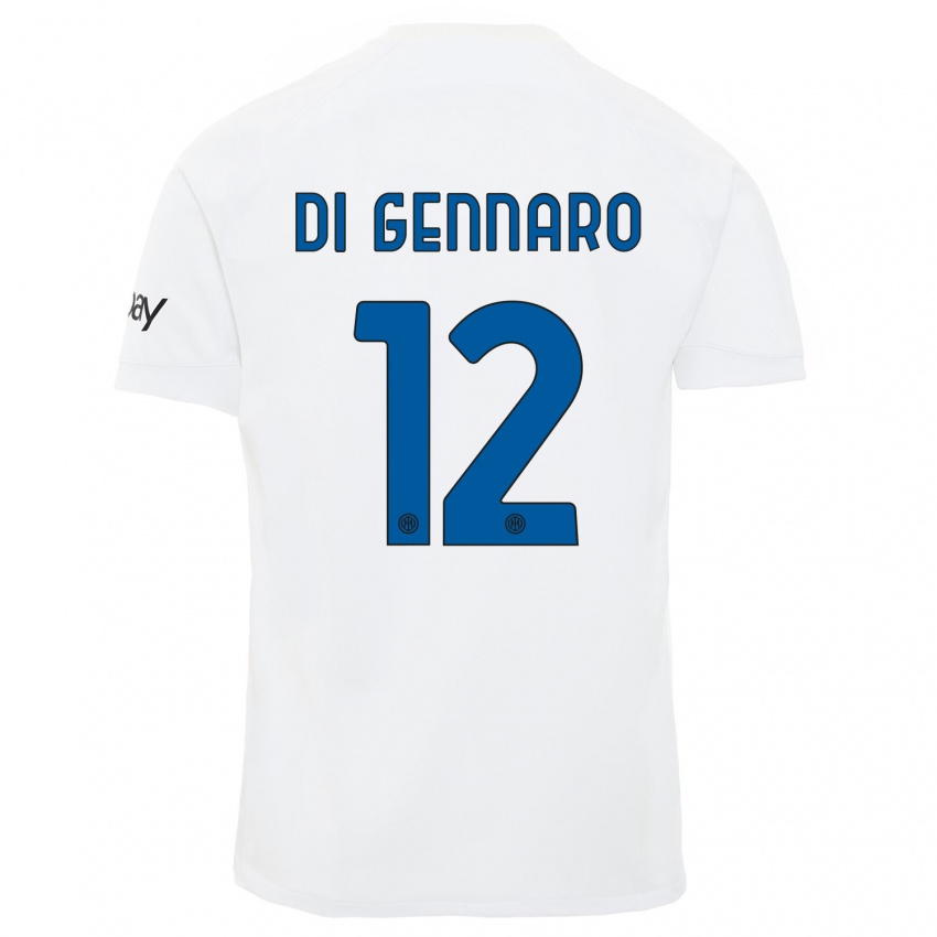 Bambino Maglia Raffaele Di Gennaro #12 Bianco Kit Gara Away 2023/24 Maglietta