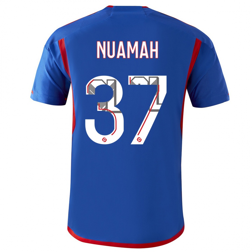 Bambino Maglia Ernest Nuamah #37 Blu Rosso Kit Gara Away 2023/24 Maglietta