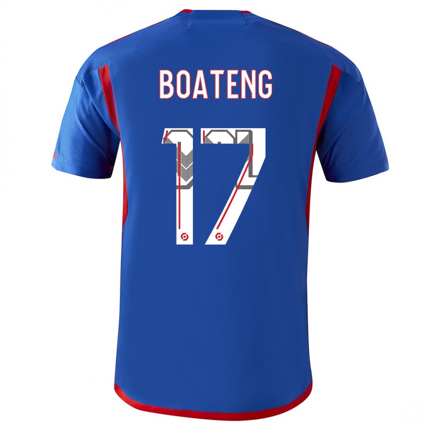 Bambino Maglia Jerome Boateng #17 Blu Rosso Kit Gara Away 2023/24 Maglietta