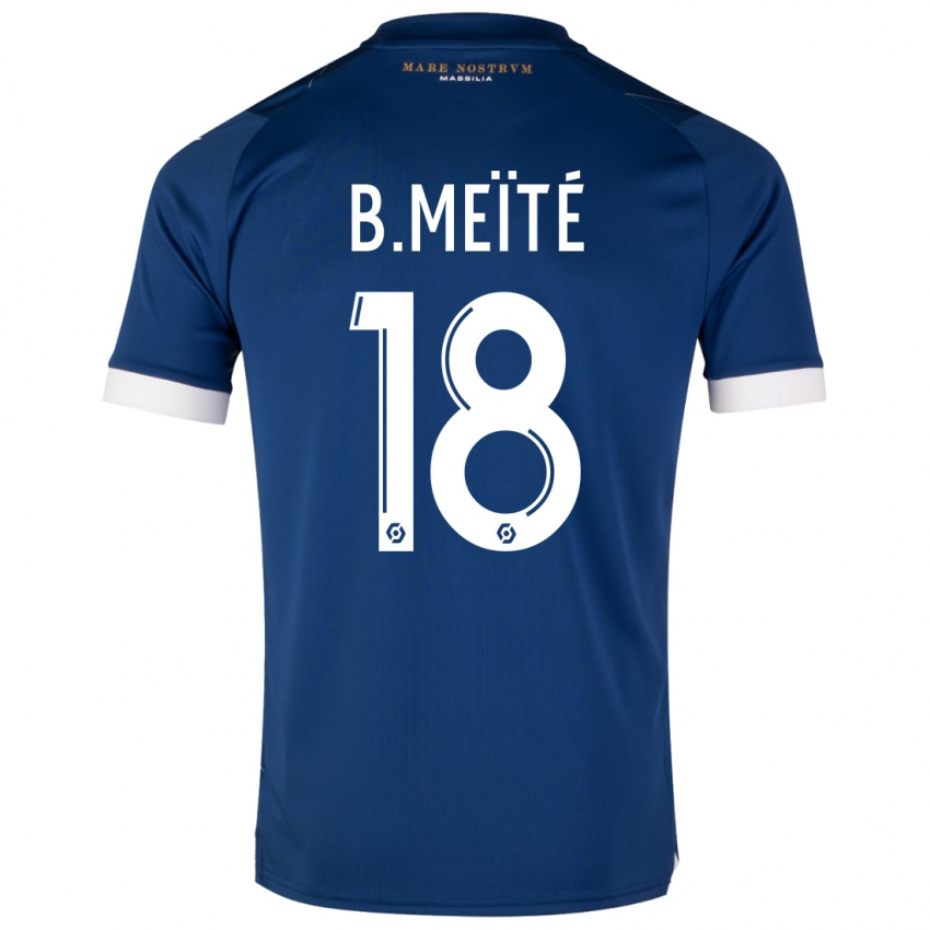 Bambino Maglia Bamo Meïté #18 Blu Scuro Kit Gara Away 2023/24 Maglietta