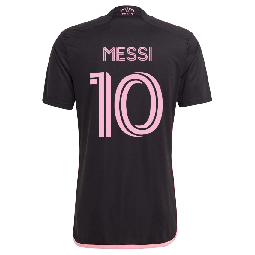 Bambino Maglia Lionel Messi #10 Nero Kit Gara Away 2023/24 Maglietta