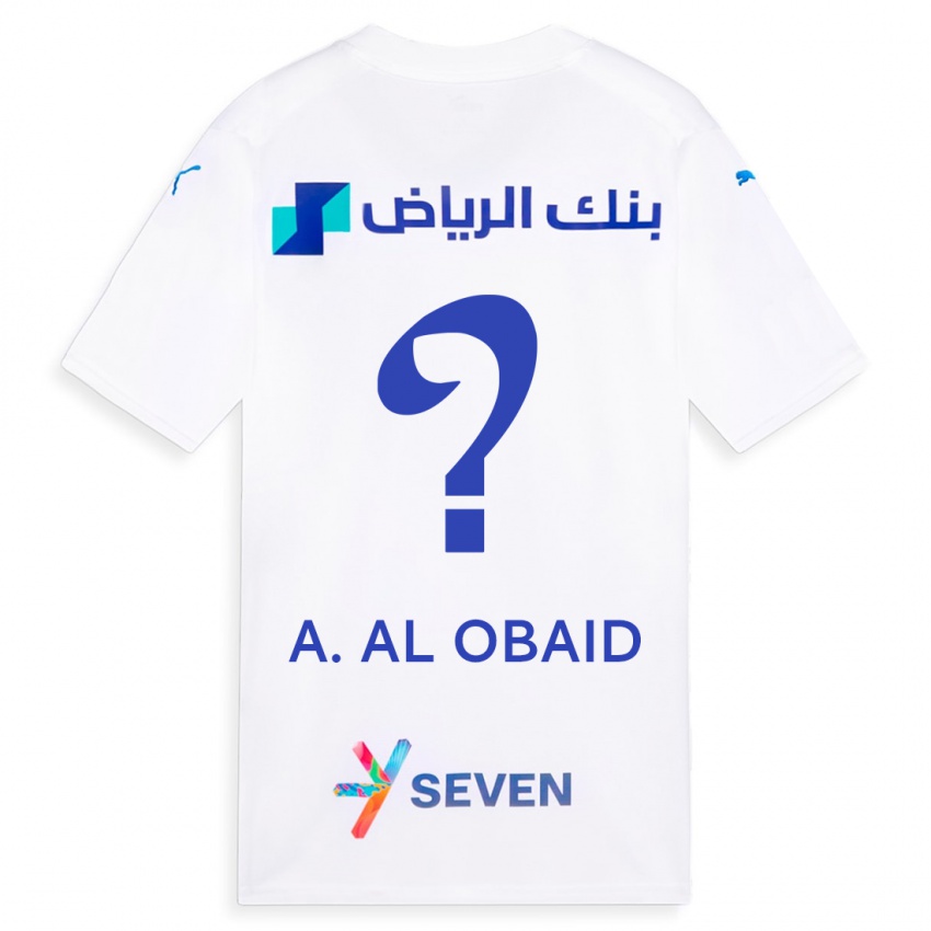 Bambino Maglia Abdulrahman Al-Obaid #0 Bianco Kit Gara Away 2023/24 Maglietta