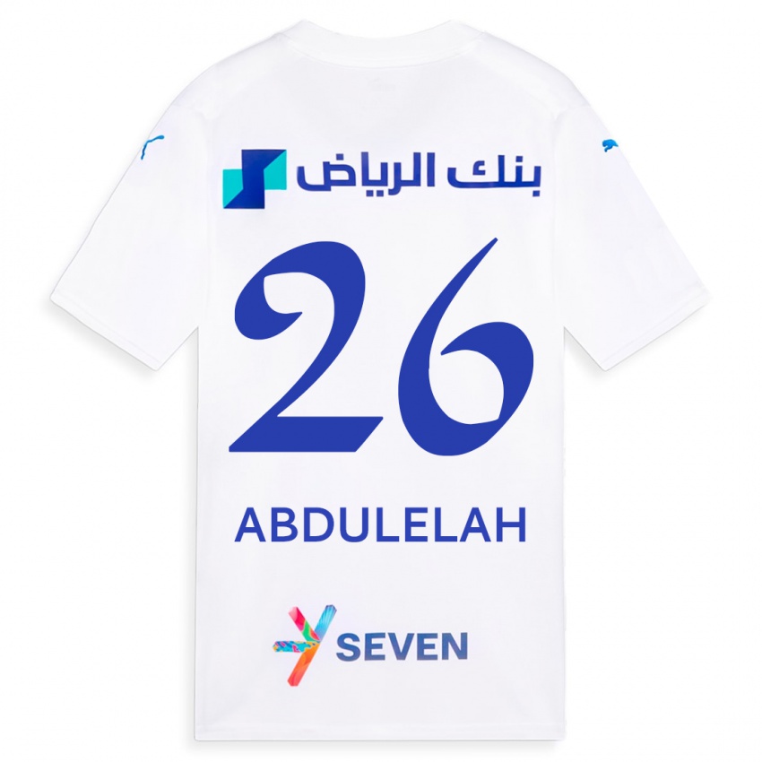 Bambino Maglia Abdulelah Al-Malki #26 Bianco Kit Gara Away 2023/24 Maglietta