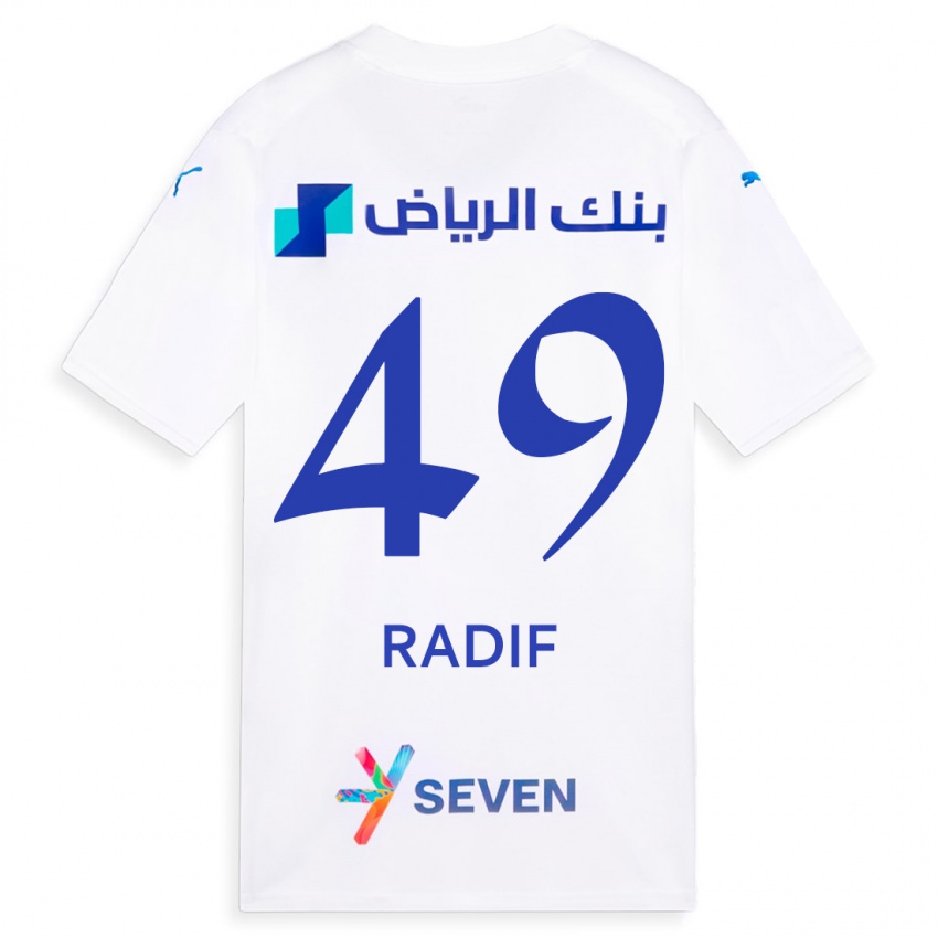 Bambino Maglia Abdullah Radif #49 Bianco Kit Gara Away 2023/24 Maglietta