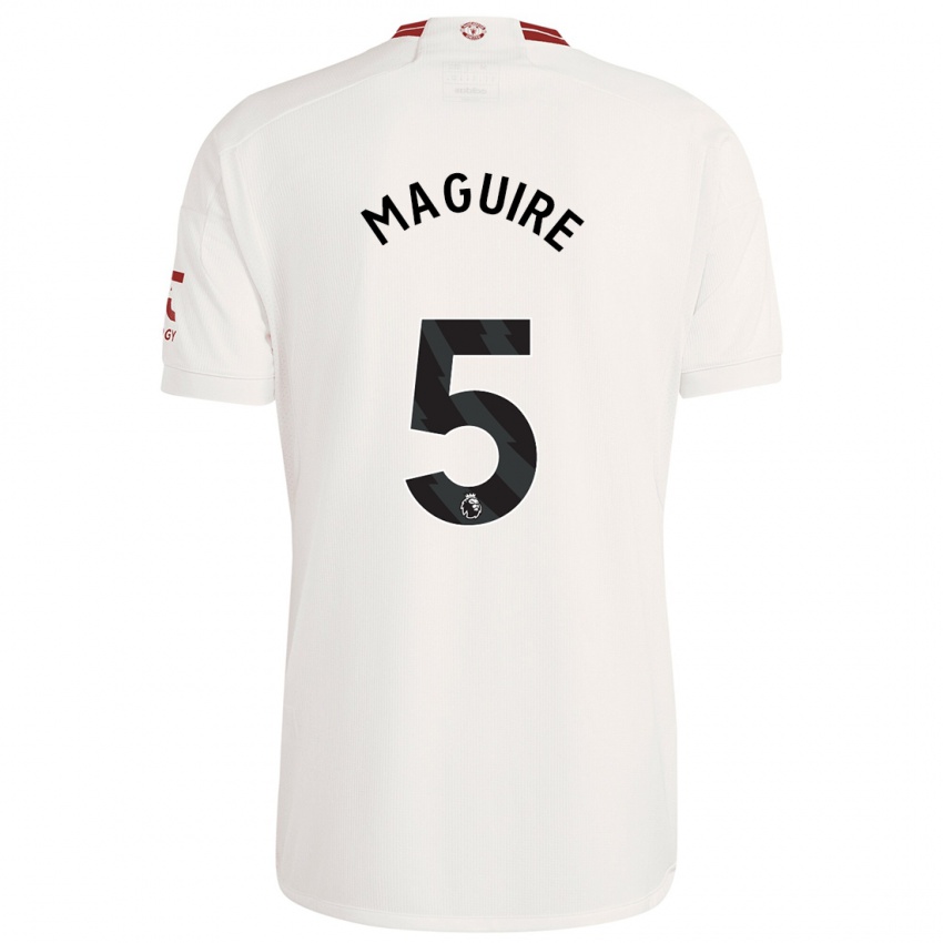 Bambino Maglia Harry Maguire #5 Bianco Kit Gara Third 2023/24 Maglietta