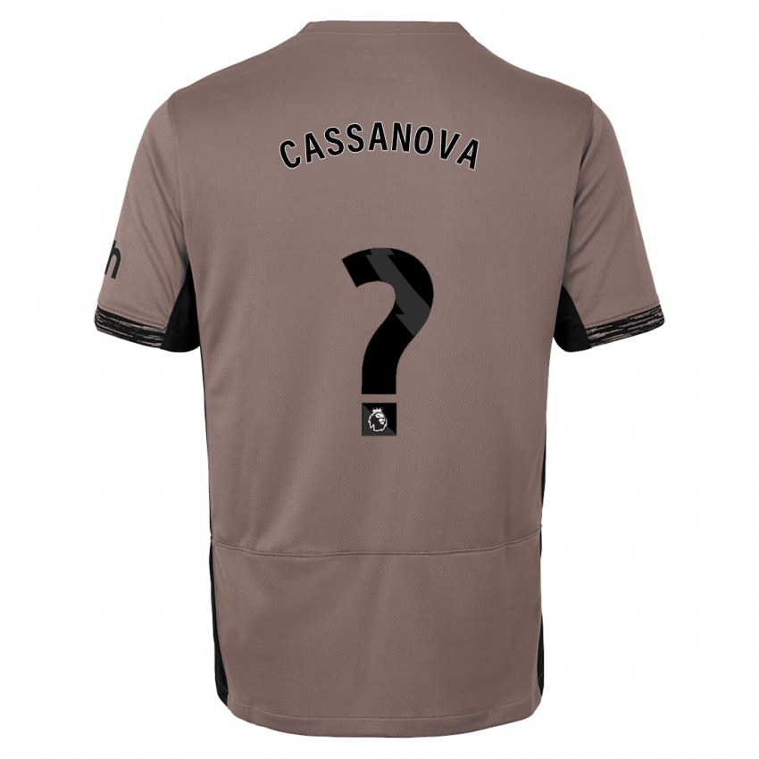 Bambino Maglia Dante Cassanova #0 Beige Scuro Kit Gara Third 2023/24 Maglietta