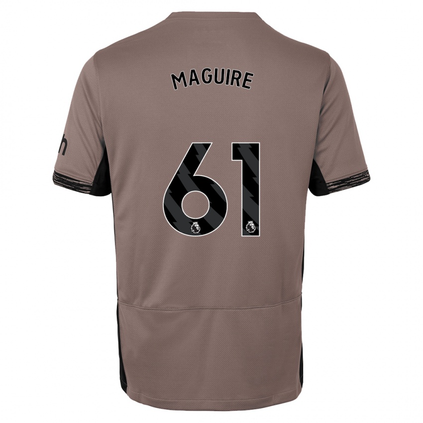 Bambino Maglia Aaron Maguire #61 Beige Scuro Kit Gara Third 2023/24 Maglietta