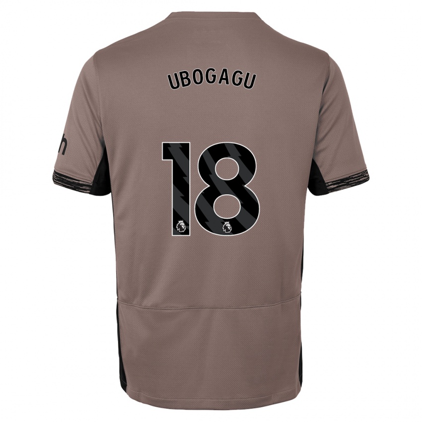 Bambino Maglia Chioma Ubogagu #18 Beige Scuro Kit Gara Third 2023/24 Maglietta