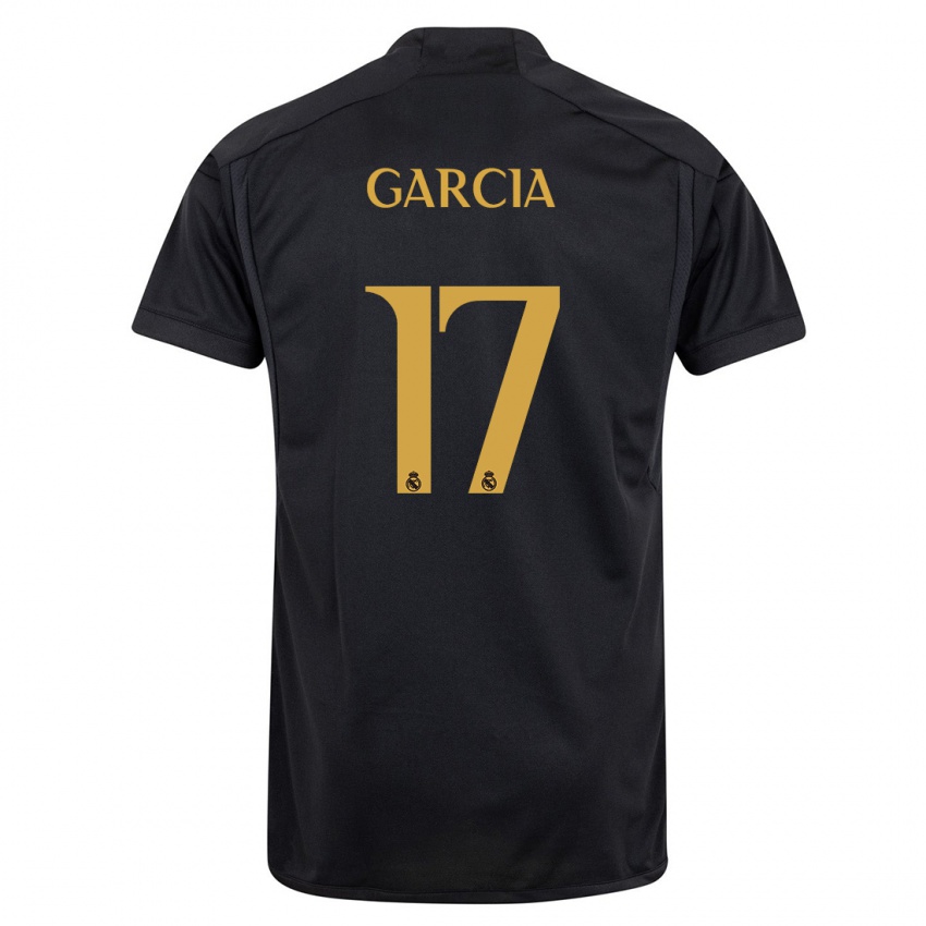 Bambino Maglia Gonzalo Garcia #17 Nero Kit Gara Third 2023/24 Maglietta