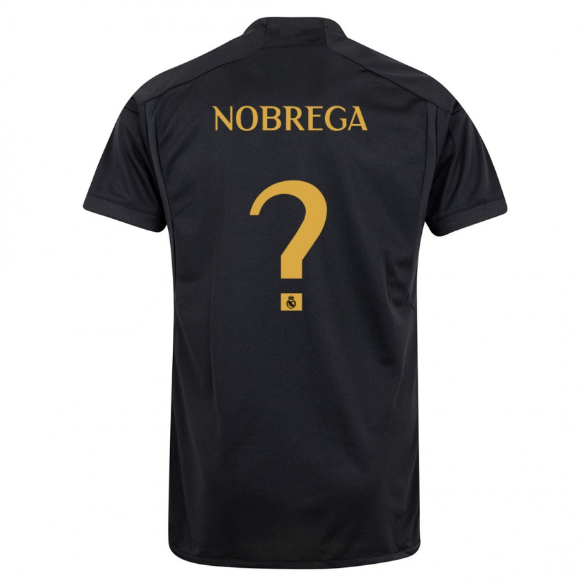 Bambino Maglia Abraham Nobrega #0 Nero Kit Gara Third 2023/24 Maglietta