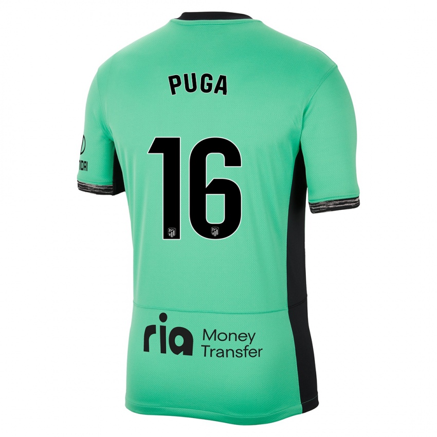 Bambino Maglia Carlos Puga #16 Verde Primavera Kit Gara Third 2023/24 Maglietta