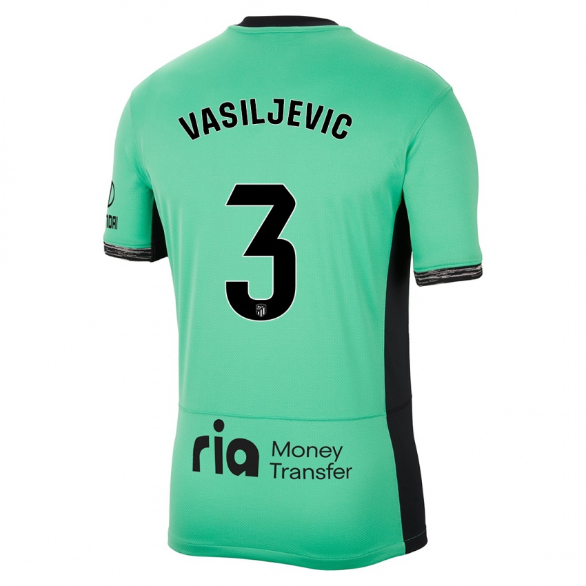 Bambino Maglia Ivan Vasiljevic #3 Verde Primavera Kit Gara Third 2023/24 Maglietta