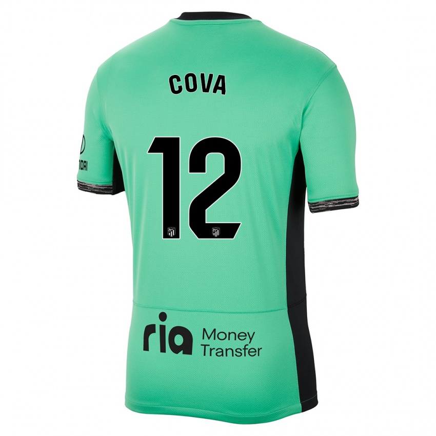 Bambino Maglia Adrian Cova #12 Verde Primavera Kit Gara Third 2023/24 Maglietta