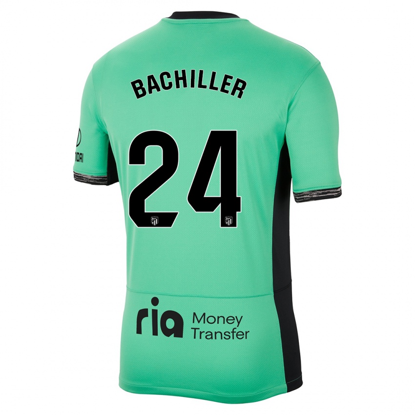 Bambino Maglia Iker Bachiller #24 Verde Primavera Kit Gara Third 2023/24 Maglietta