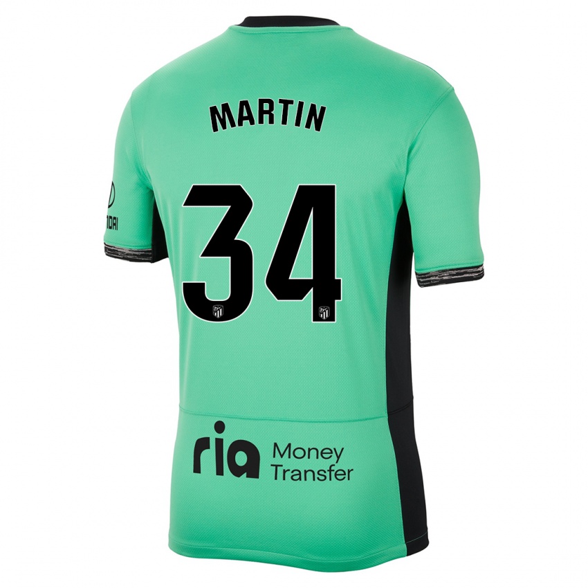 Bambino Maglia Carlos Martin #34 Verde Primavera Kit Gara Third 2023/24 Maglietta