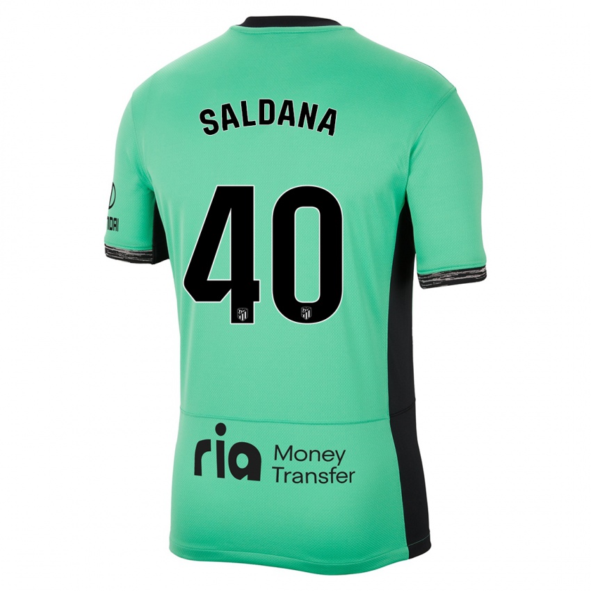 Bambino Maglia Jose Saldana #40 Verde Primavera Kit Gara Third 2023/24 Maglietta