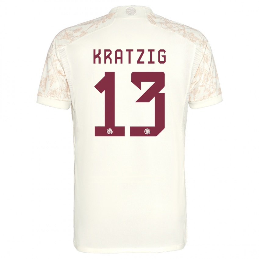 Bambino Maglia Frans Kratzig #13 Bianco Kit Gara Third 2023/24 Maglietta