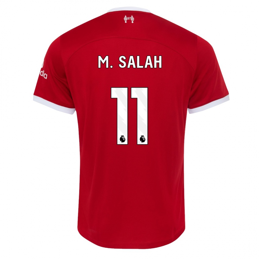 Uomo Maglia Mohamed Salah #11 Rosso Kit Gara Home 2023/24 Maglietta