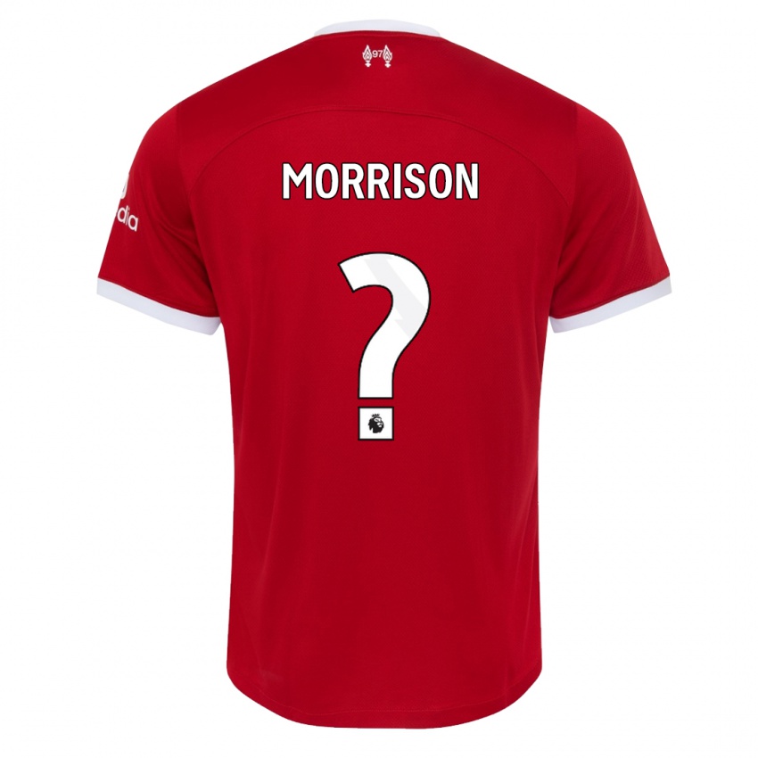 Uomo Maglia Kieran Morrison #0 Rosso Kit Gara Home 2023/24 Maglietta