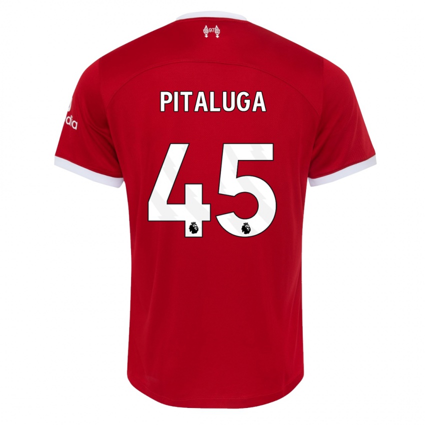 Uomo Maglia Marcelo Pitaluga #45 Rosso Kit Gara Home 2023/24 Maglietta