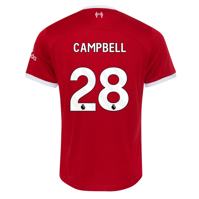 Uomo Maglia Megan Campbell #28 Rosso Kit Gara Home 2023/24 Maglietta
