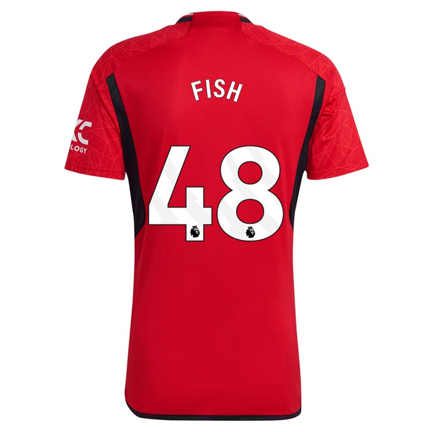 Uomo Maglia Will Fish #48 Rosso Kit Gara Home 2023/24 Maglietta