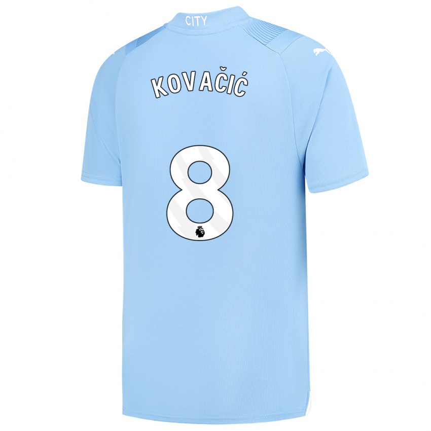 Uomo Maglia Mateo Kovacic #8 Azzurro Kit Gara Home 2023/24 Maglietta