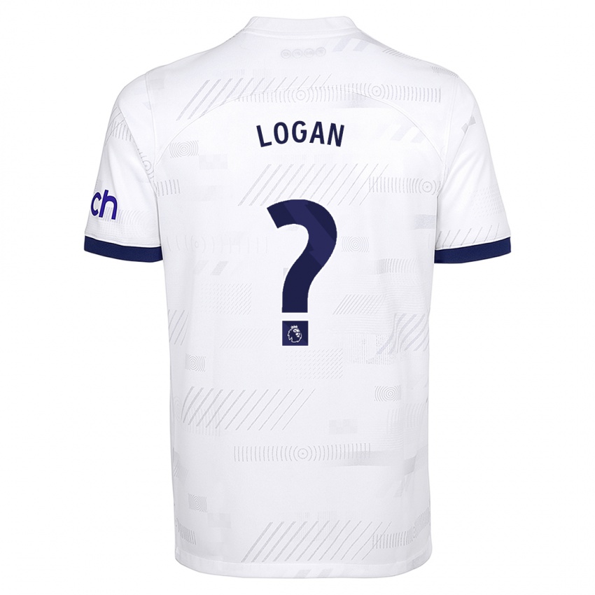 Uomo Maglia Calum Logan #0 Bianco Kit Gara Home 2023/24 Maglietta