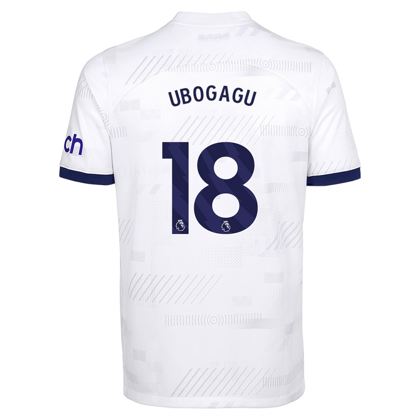 Uomo Maglia Chioma Ubogagu #18 Bianco Kit Gara Home 2023/24 Maglietta